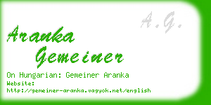 aranka gemeiner business card